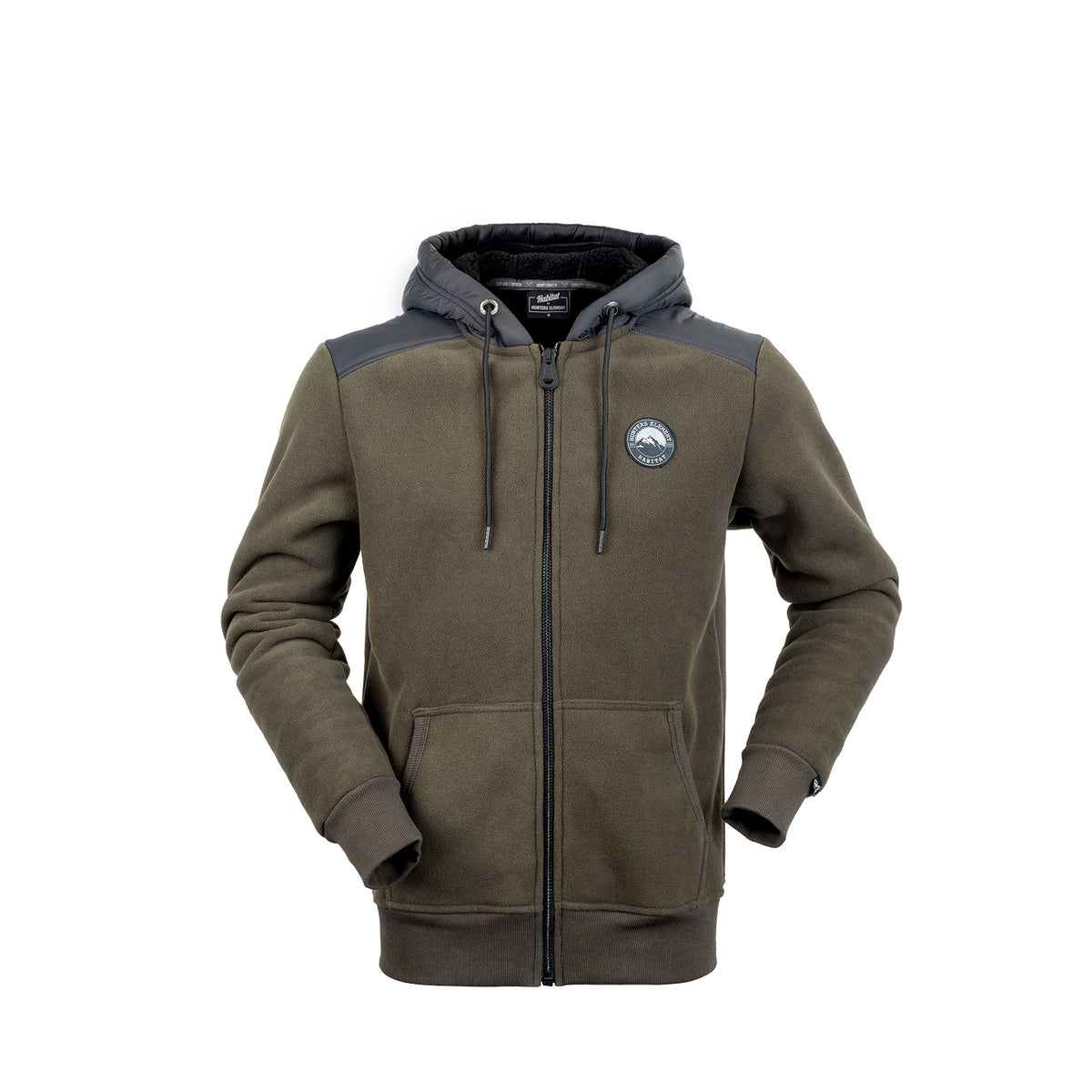 Hunters Element | Retro Hoodie | 485Gsm Fleece | Outdoor Full Zip