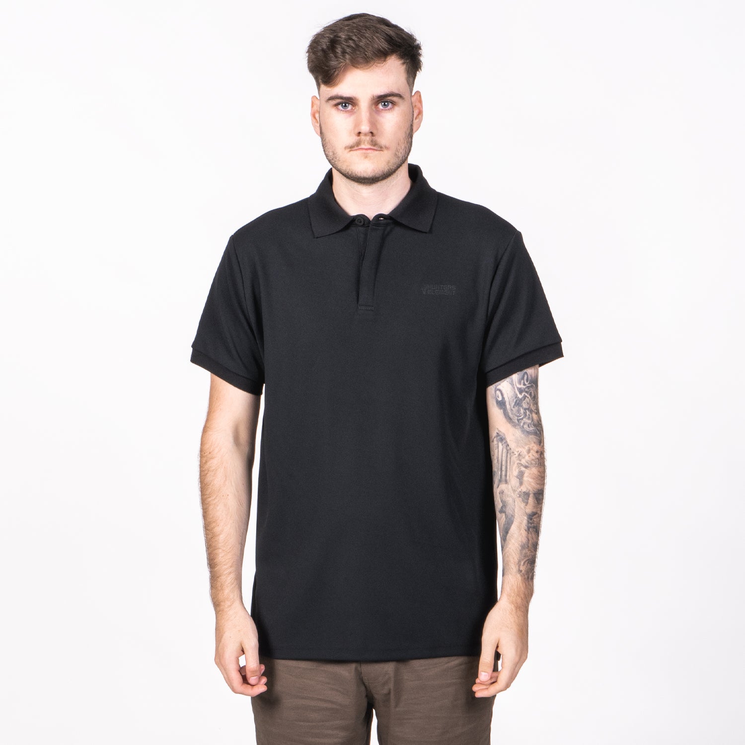 Black polo shirt clearance nz